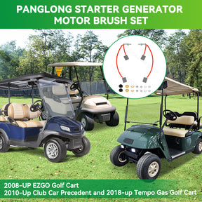Starter Generator Motor Brush Set Kit for 2010-UP Club Car Precedent Gasoline&2018-up Tempo Golf Cart |Drive-up