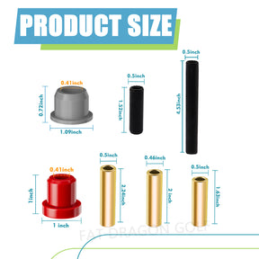 Panglong Club Car Precedent Bushing Kit-Polyurethane, Front Suspension & Rear Suspension and A Arm Bushing Kits, Suitable for Precedent 2004-Up, OEM #102506601, 102506401, 102956201, 102956201