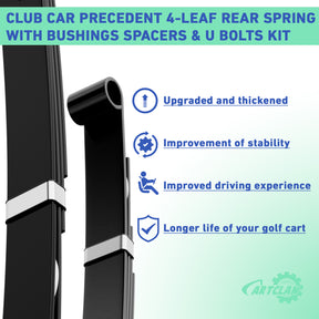 Club Car Rear Leaf Spring Kit, Golf Cart Rear Leaf Spring Kit Suitable for Club Car Precedent/Tempo/Onward | Drive-up