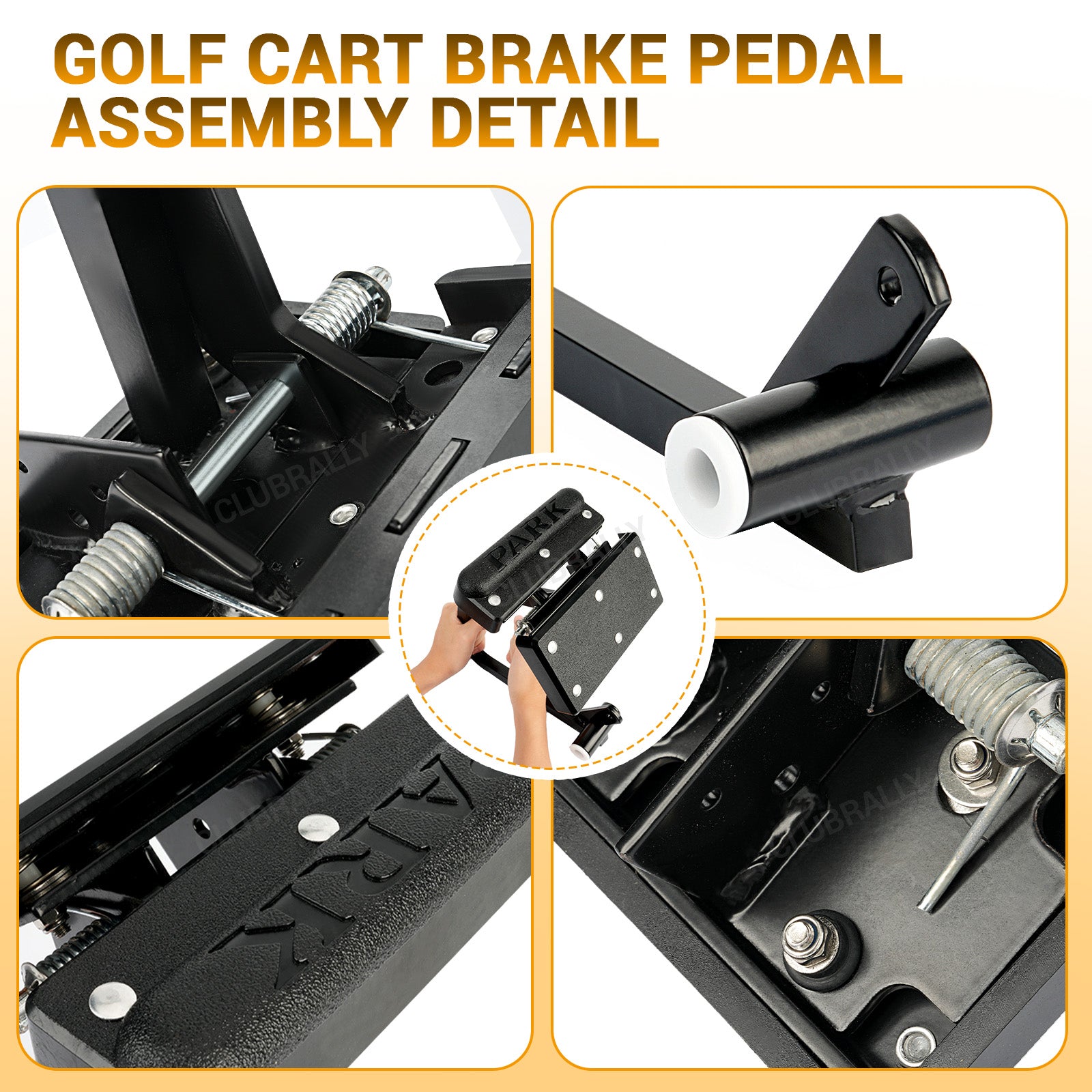 Golf Cart Brake Pedal Assembly with Brake Light Wire, For EZGO DCS & PDS & TXT Models, OEM #70690-G01 |Drive-up