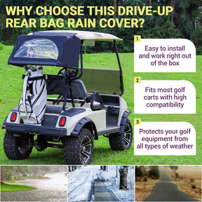 CartClan Universal Rear Bag Rain Cover Kit OEM Golf Cart