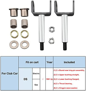 Front End King Pin Repair Kit for Club Car DS Golf Cart