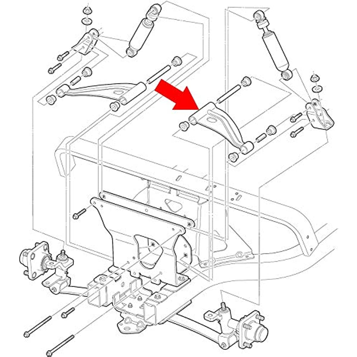 Club Car Precedent Control Arm A-Arm Assembly Kit